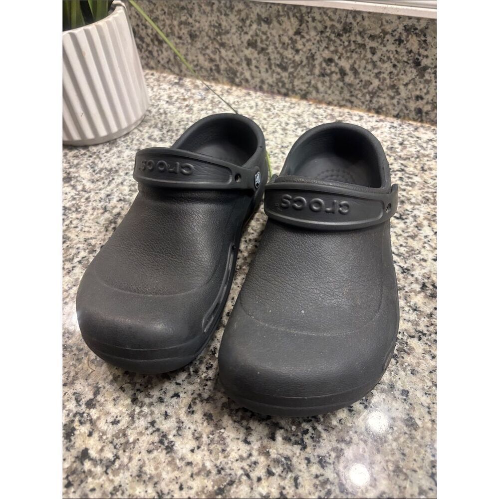 CROCS Kids Black Classic Clog with Heel Strap